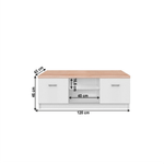 Casa si Gradina - Mobilier - Comode si corpuri - Comode - Comoda TV 2D, PAL melaminat, alb/stejar sonoma, TOPTY TYP 15 - Infinity.ro