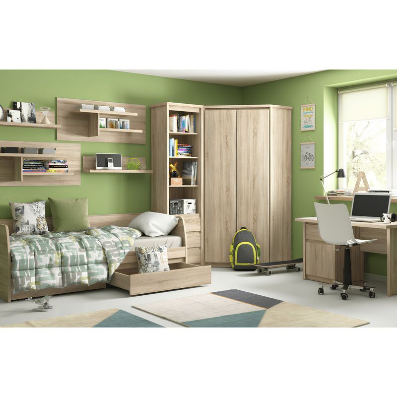 Casa si Gradina - Mobilier - Biblioteci si rafturi - Rafturi - Panou suspendat cu rafturi TYP 18, PAL melaminat, stejar sonoma, NORTY - Infinity.ro