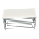 Casa si Gradina - Mobilier - Organizare si depozitare - Bancute - Banca cu rafturi pantofi, bej/gri, LANGELLA - Infinity.ro