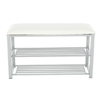Casa si Gradina - Mobilier - Organizare si depozitare - Bancute - Banca cu rafturi pantofi, bej/gri, LANGELLA - Infinity.ro