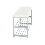 Casa si Gradina - Mobilier - Organizare si depozitare - Bancute - Banca cu rafturi pantofi, bej/gri, LANGELLA - Infinity.ro