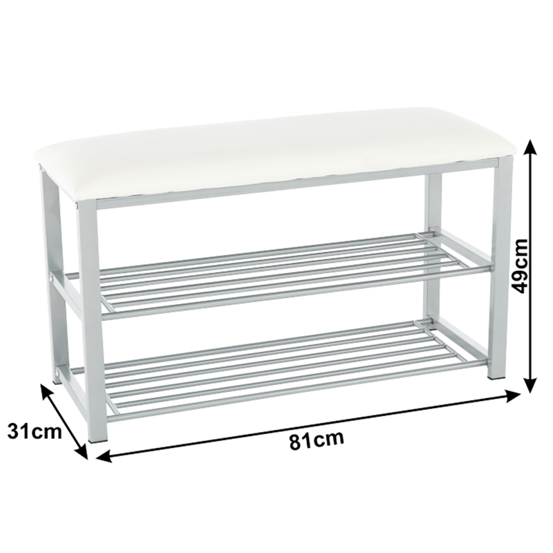 Casa si Gradina - Mobilier - Organizare si depozitare - Bancute - Banca cu rafturi pantofi, bej/gri, LANGELLA - Infinity.ro