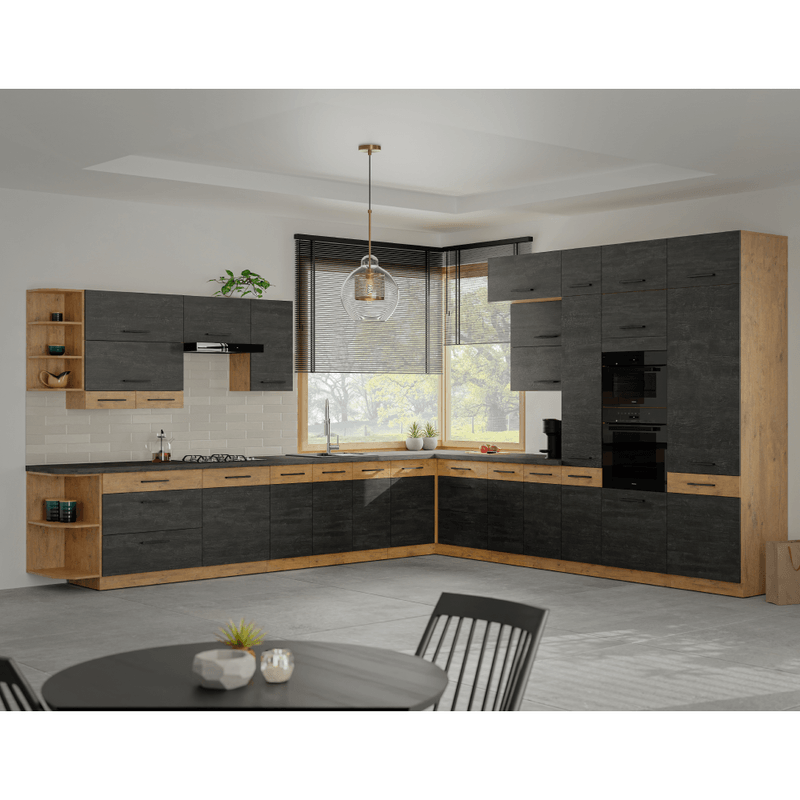 Electronice si Electrocasnice - Masini de spalat vase - Accesorii masini de spalat vase - Usa pentru masina de spalat vase incorporata, gri mat/stejar lancelot, VEGA ZM 570x446 - Infinity.ro