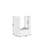 Casa si Gradina - Mobilier - Dulapuri si sifoniere - Dulapuri - Dulap pentru aragaz, alb, SPLIT 60 DG BB - Infinity.ro