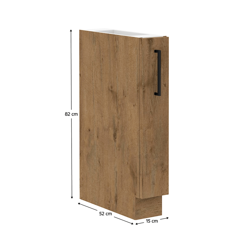 Casa si Gradina - Mobilier - Comode si corpuri - Corpuri bucatarie - Cabinet inferior cu cos pull-out, stejar Lancelot, VEGA D15 CARGO BB - Infinity.ro
