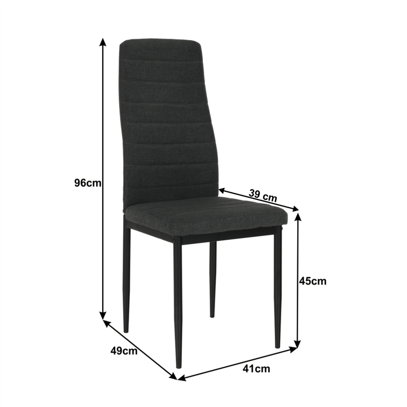 Casa si Gradina - Mobilier - Scaune si fotolii - Scaune - Scaun, textil gri inchis/metal negru, COLETA NOVA - Infinity.ro