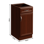 Casa si Gradina - Mobilier - Dulapuri si sifoniere - Dulapuri - Dulap inferior D40S1 cu 1 sertar, model dreapta, nuc Milano, SICILIA - Infinity.ro