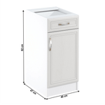 Casa si Gradina - Mobilier - Dulapuri si sifoniere - Dulapuri - Dulap inferior D40S1 cu sertar, model dreapta, alb/pin Andersen, SICILIA - Infinity.ro