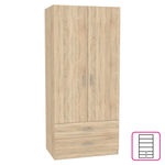 Casa si Gradina - Mobilier - Dulapuri si sifoniere - Dulapuri - DULAP, pal melaminat, stejar sonoma, INVITA Tip 5 - Infinity.ro