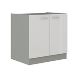 Casa si Gradina - Mobilier - Dulapuri si sifoniere - Dulapuri - Dulap inferior pentru chiuveta, alb extra lucios, PRADO 80 ZL 2F BB - Infinity.ro