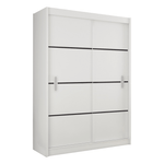 Casa si Gradina - Mobilier - Dulapuri si sifoniere - Dulapuri - Dulap cu usi glisante, alb/negru, MERINA 150 - Infinity.ro