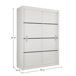 Casa si Gradina - Mobilier - Dulapuri si sifoniere - Dulapuri - Dulap cu usi glisante, alb/negru, MERINA 150 - Infinity.ro