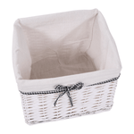 Casa si Gradina - Mobilier - Organizare si depozitare - Bancute - Bancuta cu cos de rachita si perna, alb antichizat, RUBY1 - Infinity.ro