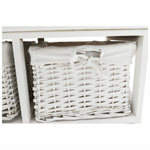 Casa si Gradina - Mobilier - Comode si corpuri - Comode - Comoda, lemn/rachita/material textil, alb, RAFAELLO 9 - Infinity.ro