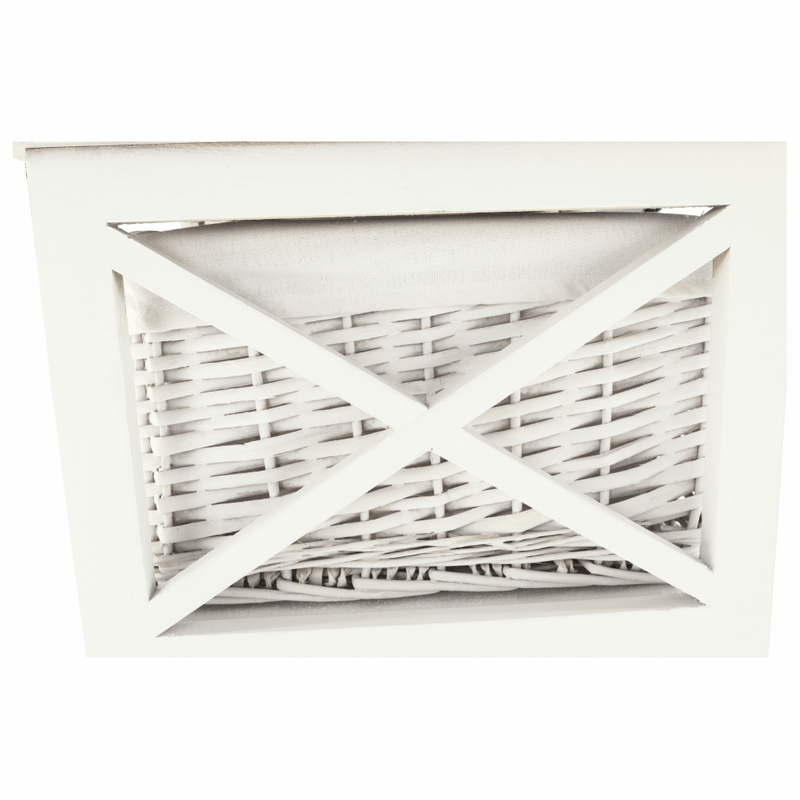 Casa si Gradina - Mobilier - Comode si corpuri - Comode - Comoda, lemn/rachita/material textil, alb, RAFAELLO 9 - Infinity.ro