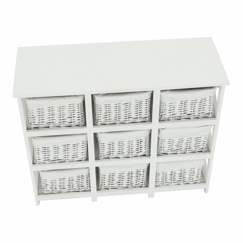 Casa si Gradina - Mobilier - Comode si corpuri - Comode - Comoda, lemn/rachita/material textil, alb, RAFAELLO 9 - Infinity.ro