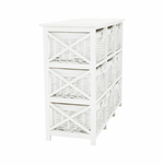 Casa si Gradina - Mobilier - Comode si corpuri - Comode - Comoda, lemn/rachita/material textil, alb, RAFAELLO 9 - Infinity.ro