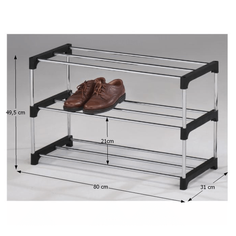 Casa si Gradina - Mobilier - Dulapuri si sifoniere - Dulapuri pantofi - Pantofar, crom/negru, MONTEGO - Infinity.ro