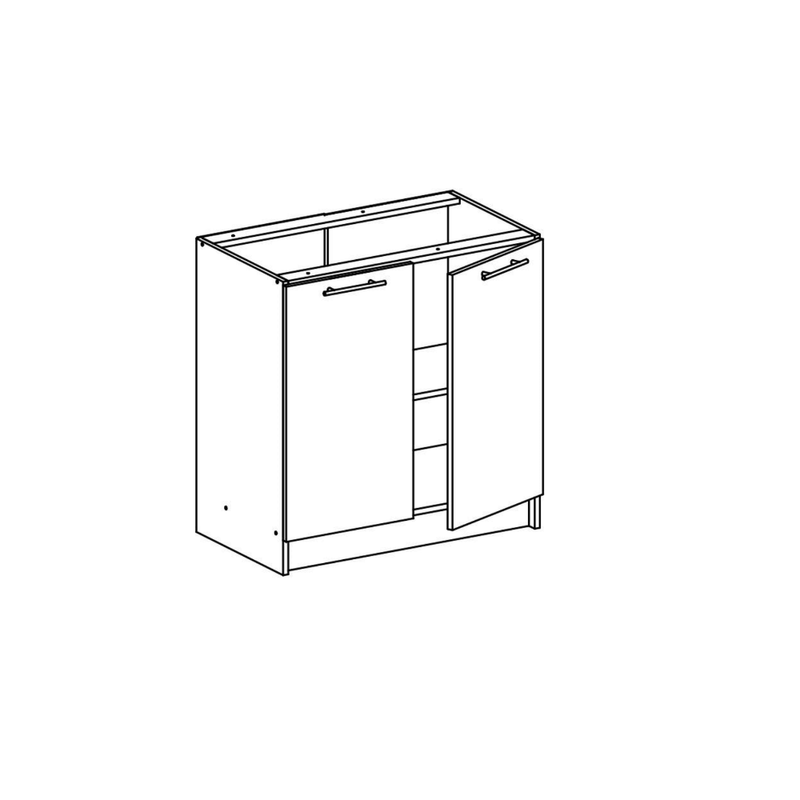 Casa si Gradina - Mobilier - Dulapuri si sifoniere - Dulapuri - Dulap inferior cu doua usi, alb, FABIANA S80 - Infinity.ro