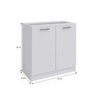 Casa si Gradina - Mobilier - Dulapuri si sifoniere - Dulapuri - Dulap inferior cu doua usi, alb, FABIANA S80 - Infinity.ro