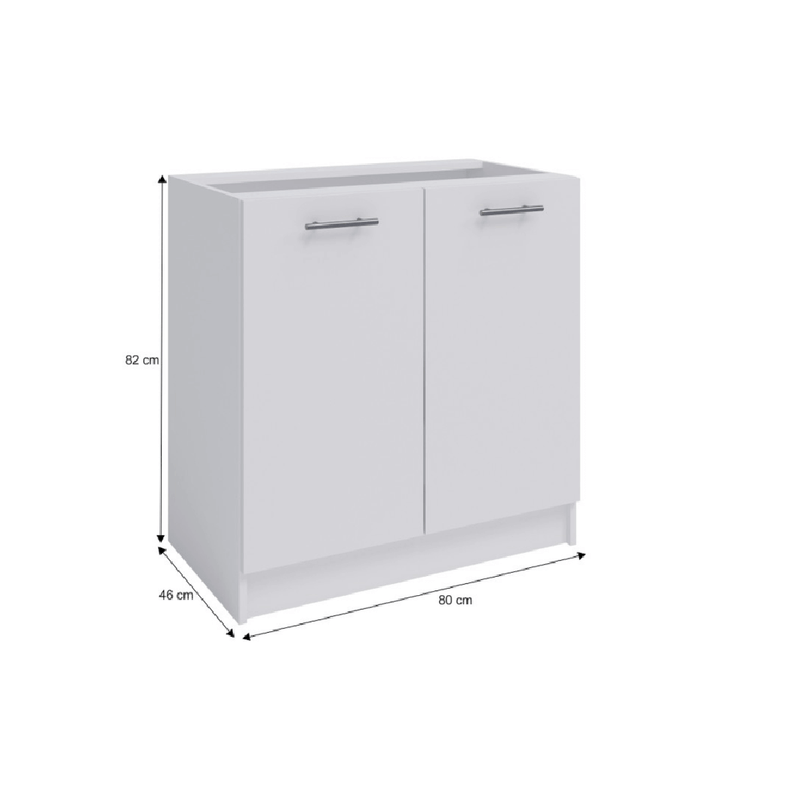 Casa si Gradina - Mobilier - Dulapuri si sifoniere - Dulapuri - Dulap inferior cu doua usi, alb, FABIANA S80 - Infinity.ro