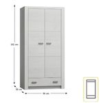 Casa si Gradina - Mobilier - Dulapuri si sifoniere - Dulapuri - Dulap, frasin alb, INFINITY I-01 - Infinity.ro