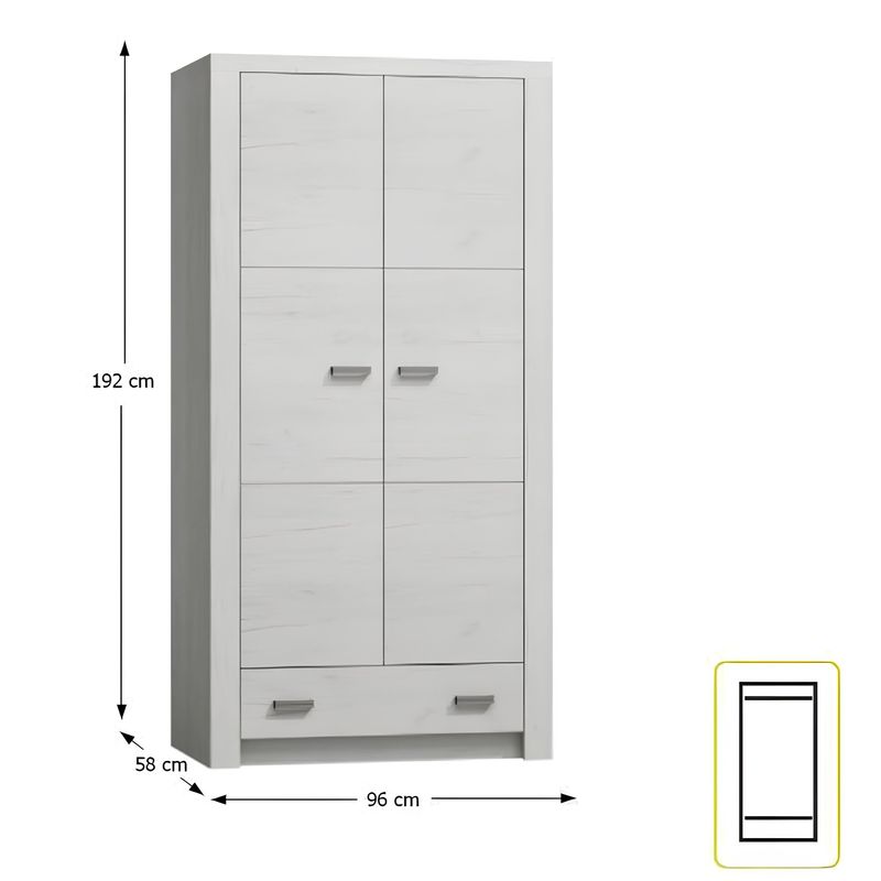 Casa si Gradina - Mobilier - Dulapuri si sifoniere - Dulapuri - Dulap, frasin alb, INFINITY I-01 - Infinity.ro