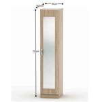 Casa si Gradina - Mobilier - Dulapuri si sifoniere - Dulapuri - Dulap cu oglinda, stejar sonoma, BETTY 2 BE02-005-00 - Infinity.ro