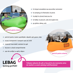 Casa si Gradina - Gradina si terasa - Mobilier exterior - Scaune si sezlonguri gradina - Geanta scaun gonflabila / geanta lenesa, portocalie, LEBAG - Infinity.ro