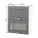 Casa si Gradina - Mobilier - Dulapuri si sifoniere - Dulapuri - Dulap superior, gri inchis/alb, JULIA TYP 8 - Infinity.ro