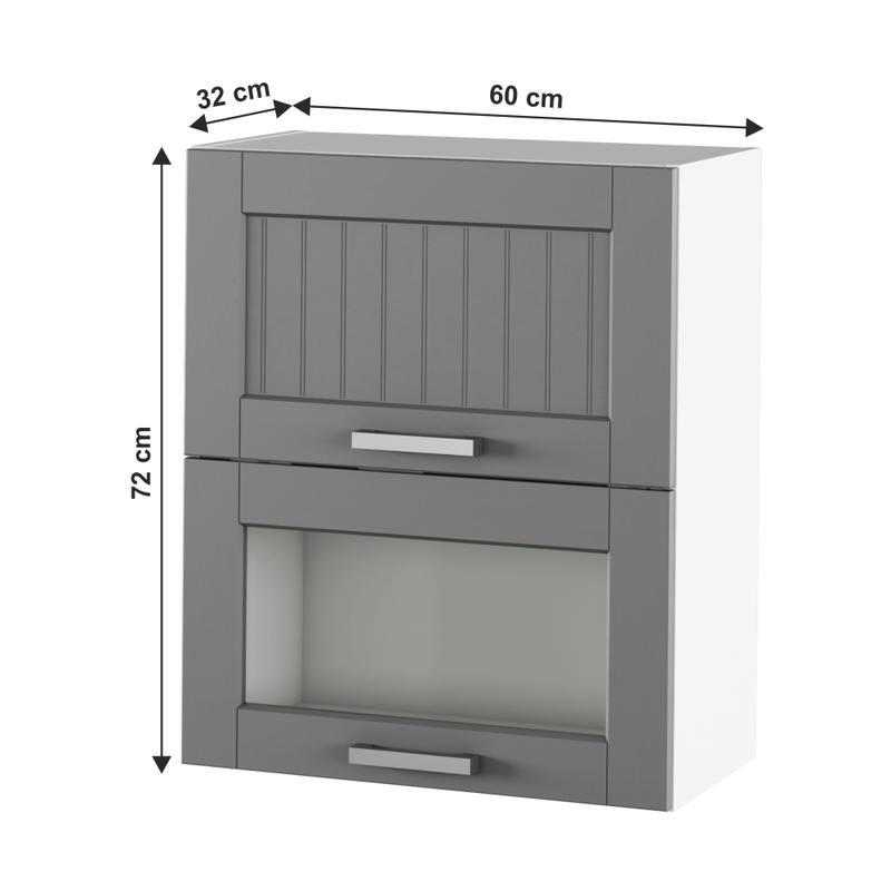 Casa si Gradina - Mobilier - Dulapuri si sifoniere - Dulapuri - Dulap superior, gri inchis/alb, JULIA TYP 8 - Infinity.ro