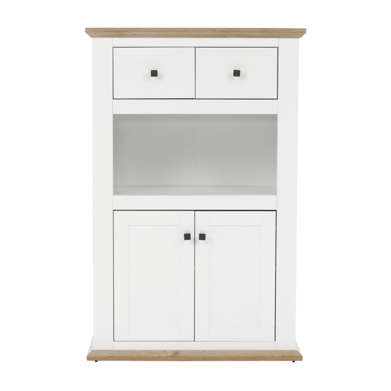 Casa si Gradina - Mobilier - Comode si corpuri - Comode - Scrin de bar MZ8, alb / stejar grand, LEON - Infinity.ro