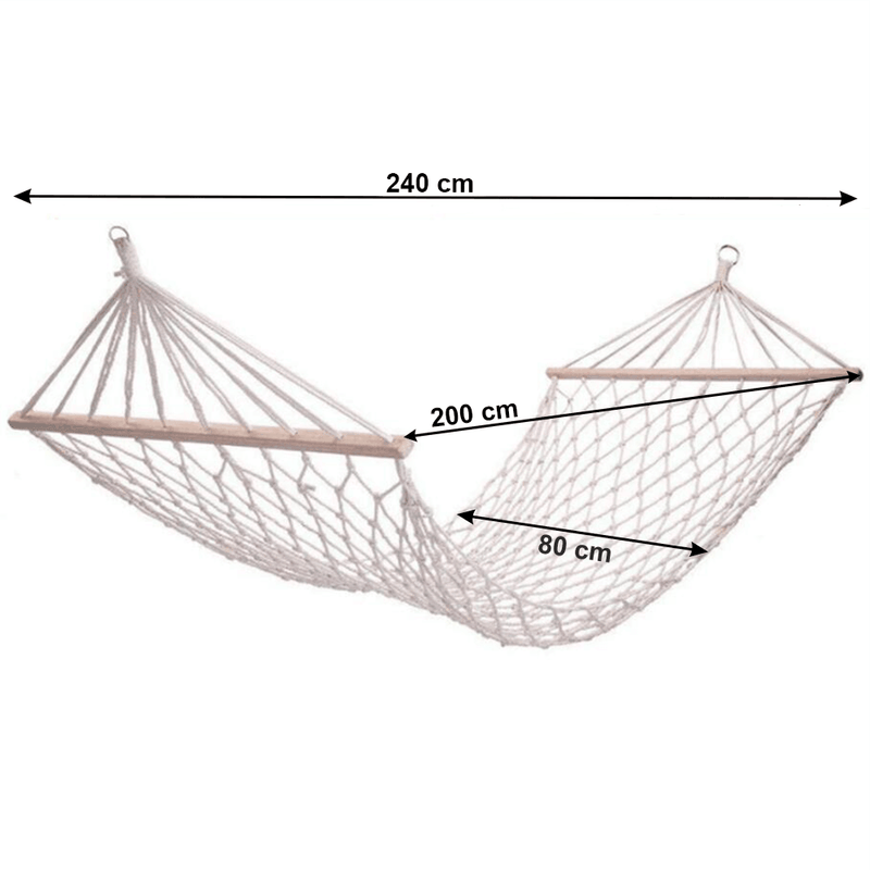 Casa si Gradina - Gradina si terasa - Balansoare si hamace - Hamace si suporturi - Plasa de leganat, alb, ATIKA NEW TYP 2 - Infinity.ro