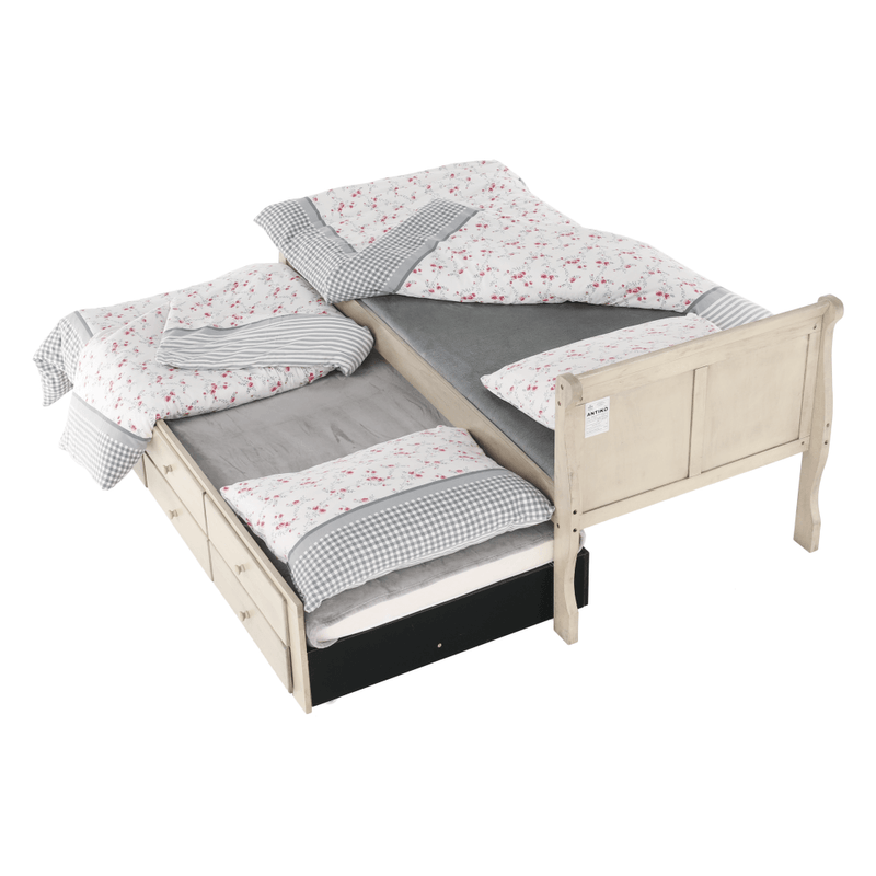 Casa si Gradina - Mobilier - Paturi si accesorii - Paturi - Pat cu pat suplimentar, alb antic, 90x200, ANTIKO - Infinity.ro