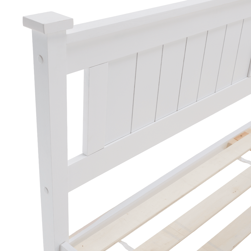 Casa si Gradina - Mobilier - Paturi si accesorii - Paturi - Pat cu lamele, lemn de mesteacan/alb, 180x200, LUCAS NEW - Infinity.ro