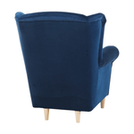 Casa si Gradina - Mobilier - Scaune si fotolii - Fotolii - Fotoliu cu taburet, material albastru, ASTRID - Infinity.ro