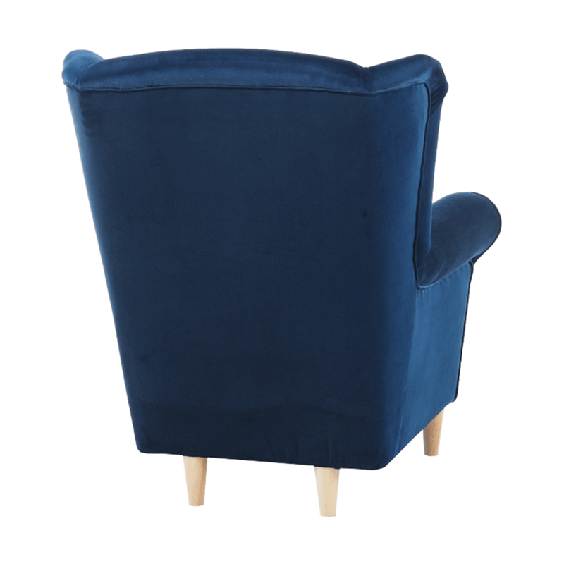 Casa si Gradina - Mobilier - Scaune si fotolii - Fotolii - Fotoliu cu taburet, material albastru, ASTRID - Infinity.ro