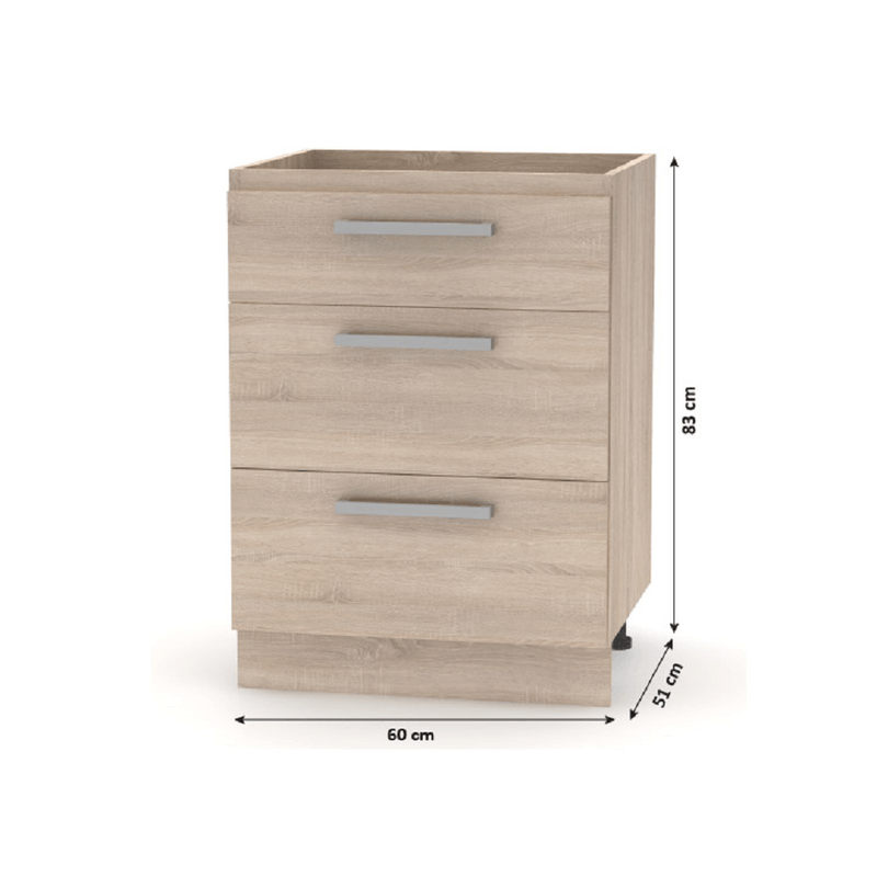 Casa si Gradina - Mobilier - Seturi de mobilier - Seturi bucatarie - Ansamblu de bucatarie 2,4 m, stejar sonoma/alb, NOVA PLUS - Infinity.ro