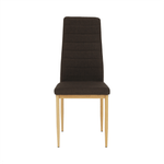 Casa si Gradina - Mobilier - Scaune si fotolii - Scaune - Scaun, material textil maro inchis/cadru metalic fag, COLETA NOVA - Infinity.ro