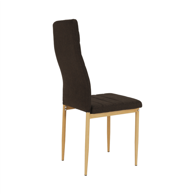 Casa si Gradina - Mobilier - Scaune si fotolii - Scaune - Scaun, material textil maro inchis/cadru metalic fag, COLETA NOVA - Infinity.ro