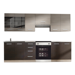 Casa si Gradina - Mobilier - Seturi de mobilier - Seturi bucatarie - Mobilier bucatarie, stejar gri deschis/stejar inchis, KLANTON - Infinity.ro