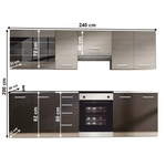 Casa si Gradina - Mobilier - Seturi de mobilier - Seturi bucatarie - Mobilier bucatarie, stejar gri deschis/stejar inchis, KLANTON - Infinity.ro