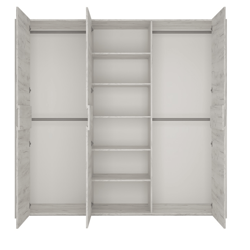 Casa si Gradina - Mobilier - Dulapuri si sifoniere - Dulapuri - Dulap TIP 22 3D cu 3 usi, alb, ANGEL - Infinity.ro