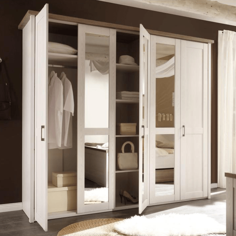 Casa si Gradina - Mobilier - Dulapuri si sifoniere - Dulapuri - Dulap cu 5 usi, PAL melaminat, pin alb/stejar sonoma trufa, LUMERA - Infinity.ro