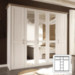 Casa si Gradina - Mobilier - Dulapuri si sifoniere - Dulapuri - Dulap cu 5 usi, PAL melaminat, pin alb/stejar sonoma trufa, LUMERA - Infinity.ro