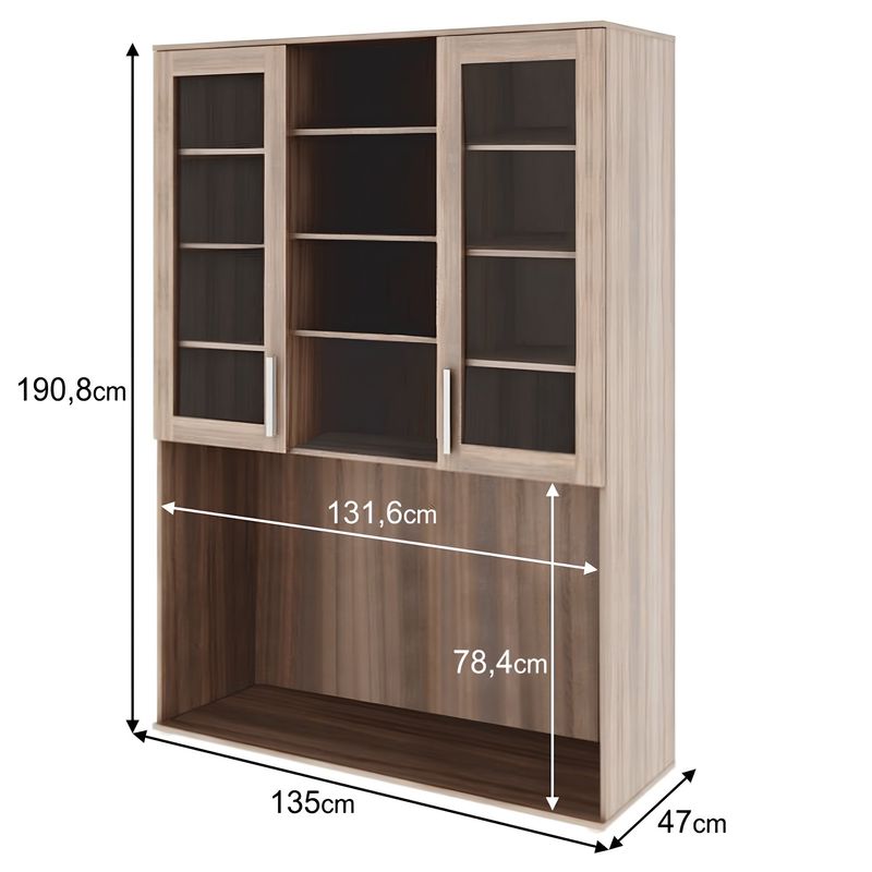 Casa si Gradina - Mobilier - Dulapuri si sifoniere - Dulapuri - Dulap pentru TV cu sticla, DTD laminat, stejar sonoma, DUNAJ  TIPUL6 - Infinity.ro