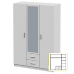 Casa si Gradina - Mobilier - Dulapuri si sifoniere - Dulapuri - Dulap, pal melaminat, alb, INVITA Tip 2 - Infinity.ro