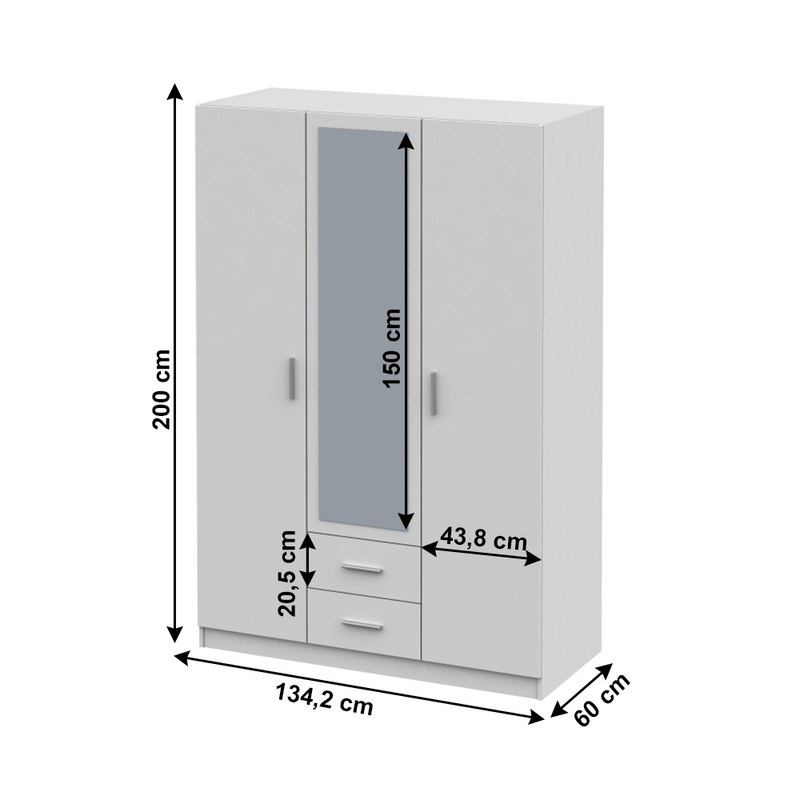 Casa si Gradina - Mobilier - Dulapuri si sifoniere - Dulapuri - Dulap, pal melaminat, alb, INVITA Tip 2 - Infinity.ro