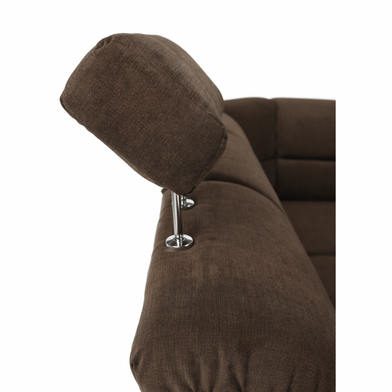 Casa si Gradina - Mobilier - Canapele si coltare - Coltare - Coltar, piele ecologica maro/material textil maro, SANTIAGO U MARE - Infinity.ro