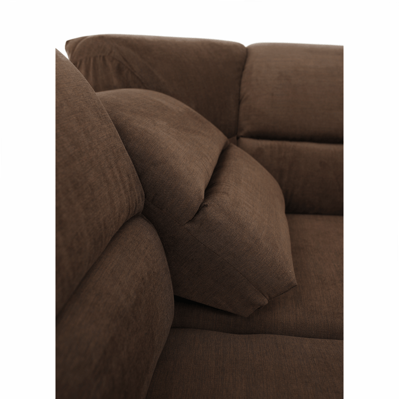 Casa si Gradina - Mobilier - Canapele si coltare - Coltare - Coltar, piele ecologica maro/material textil maro, SANTIAGO U MARE - Infinity.ro